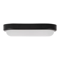 LED овален аплик BAT Черен 12W за външна употреба – еквивалент 100W