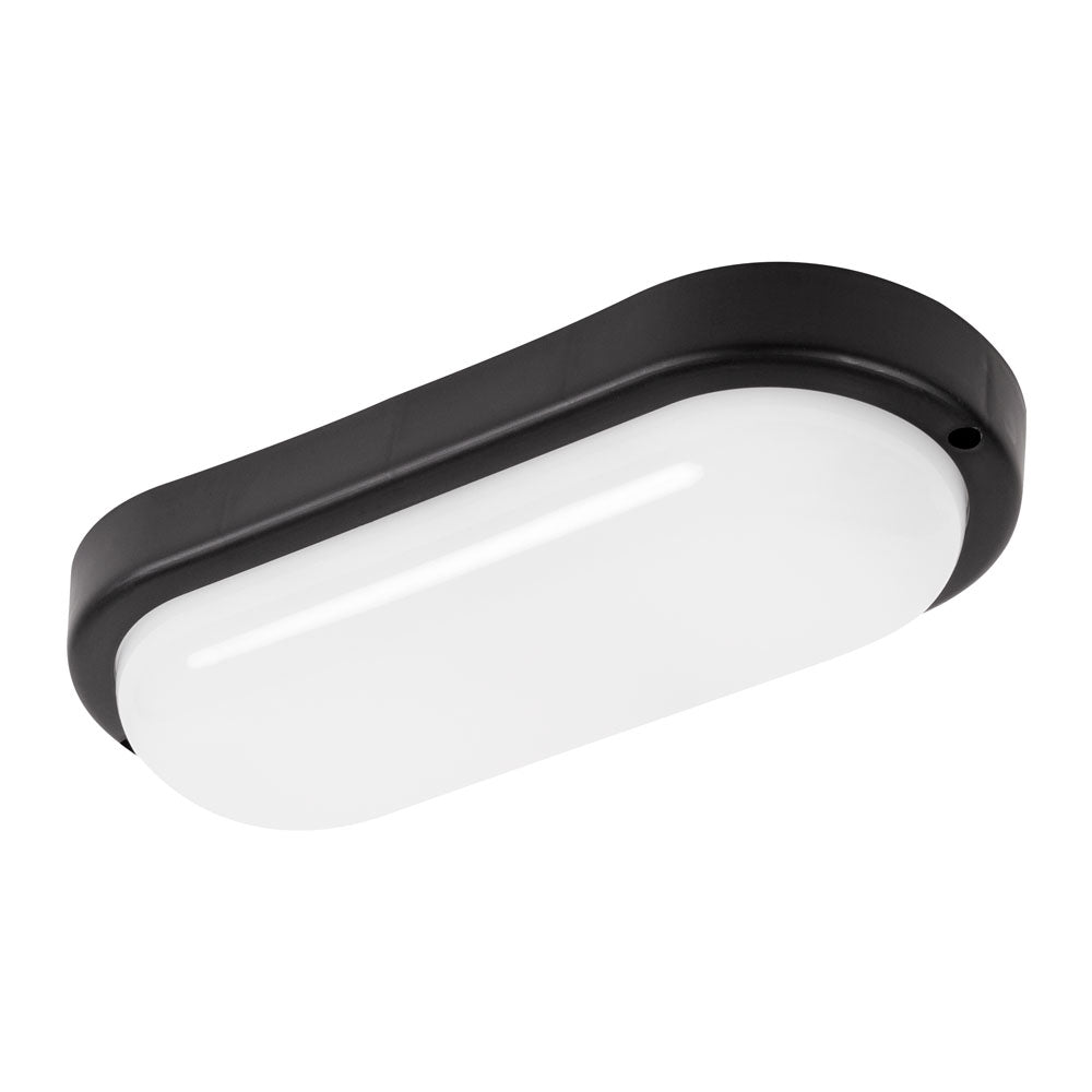 LED овален аплик BAT Черен 18W за външна употреба – еквивалент 150W