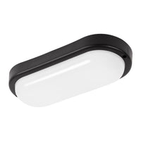 LED овален аплик BAT Черен 18W за външна употреба – еквивалент 150W