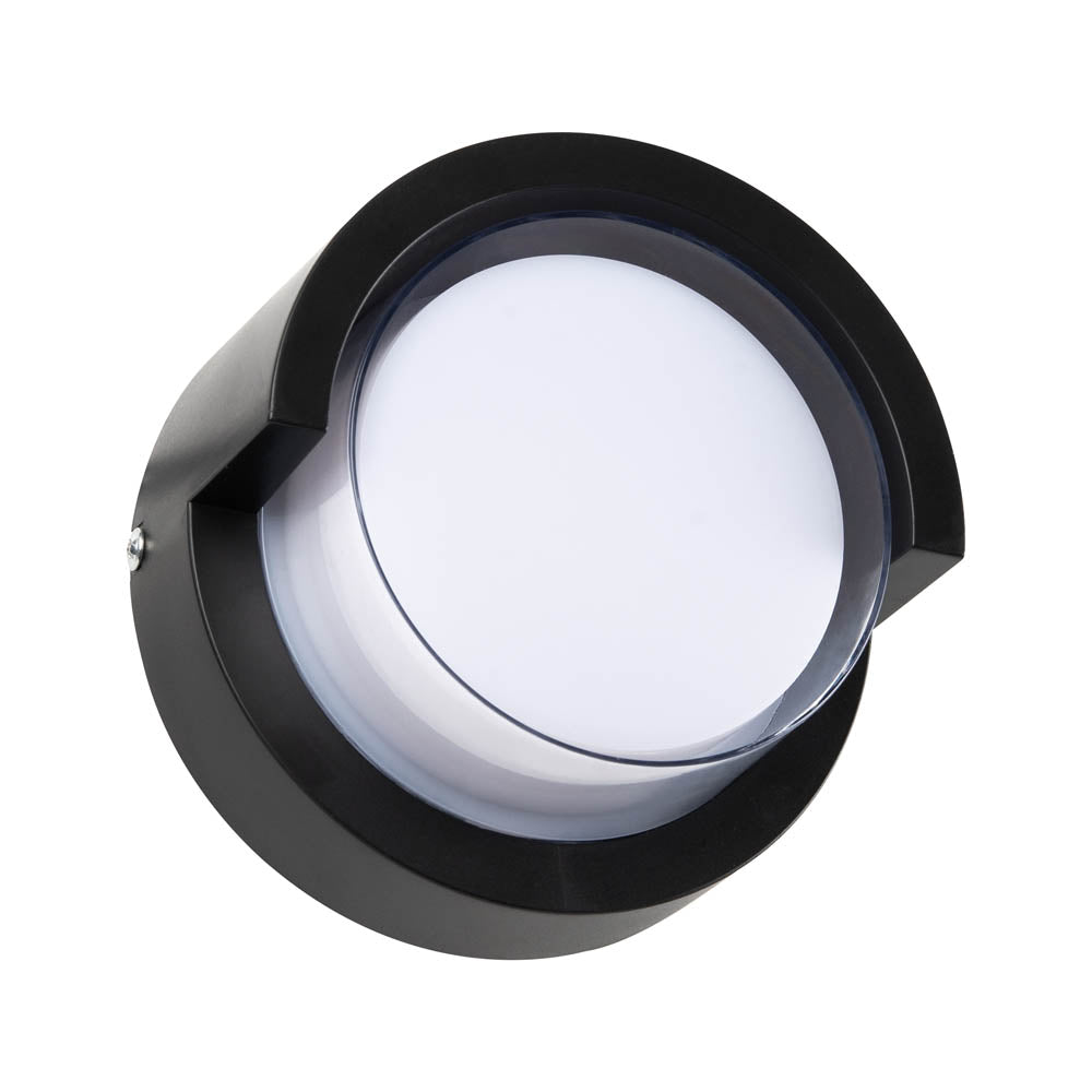 Външен LED аплик SIERA, кръгъл, 12 W, черен