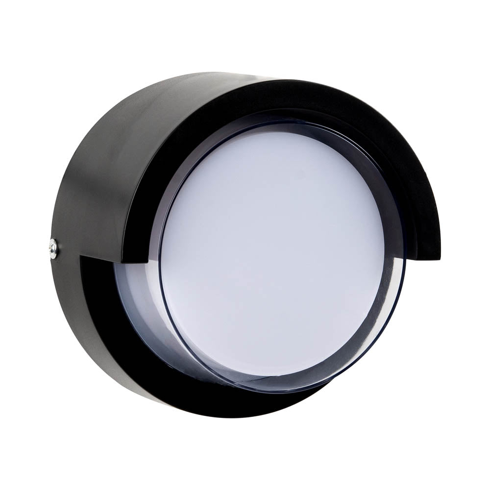 Външен LED аплик SIERA, кръгъл, 12 W, черен