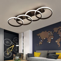 Lustra Led 104W 4 Wheels Black Echivalent 400W Lighting Fixtures