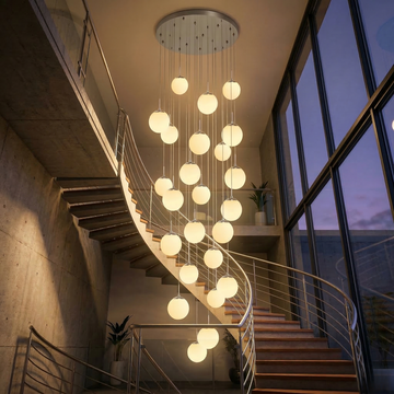 Осветително тяло Абажур Мат SILVER LUXURY STAIRCASE Gigant