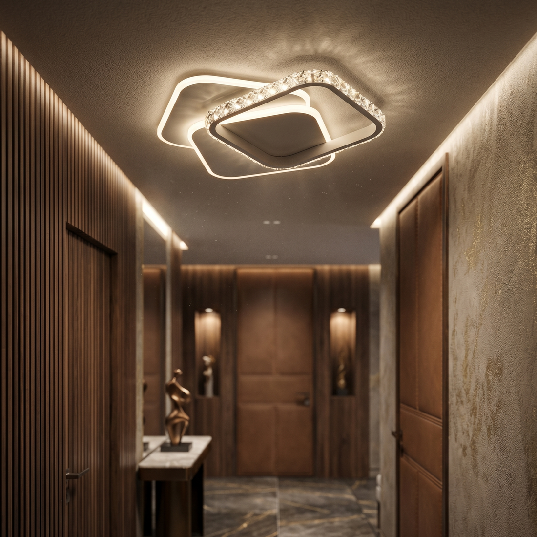 LED осветително тяло 31W SQUARES CRISTAL еквивалент 200W
