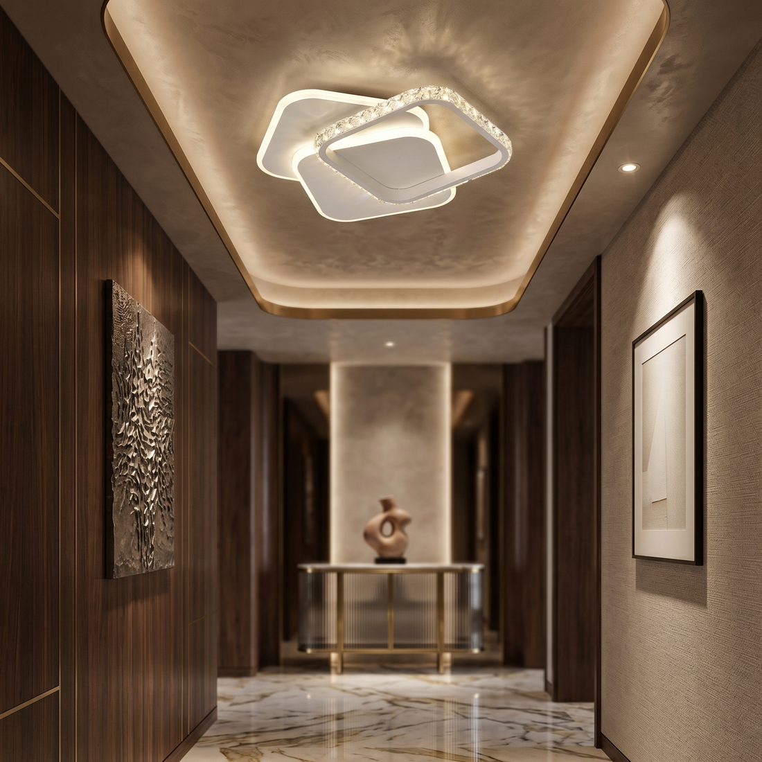 LED осветително тяло 31W SQUARES CRISTAL еквивалент 200W