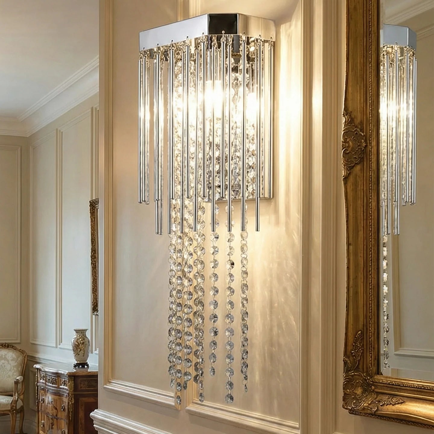 Аплик за стена Cristal Luxury Chrome Beauty