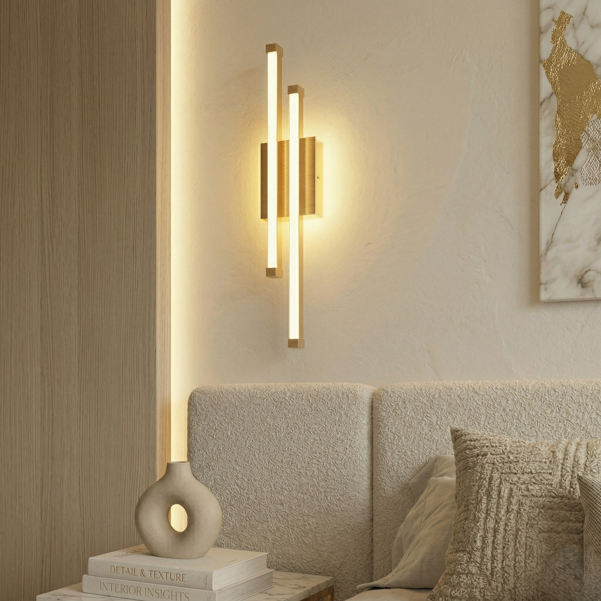 LED аплик LINNES Beauty Gold 44W – еквивалент 200W