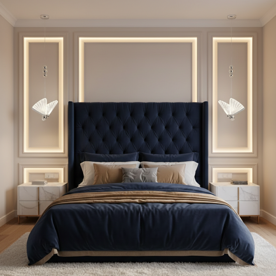 LED висящо осветително тяло Modern Nordic Butterfly Silver