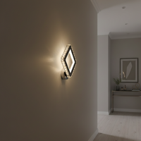LED стенен аплик с кристали Diamond Edge Chrome
