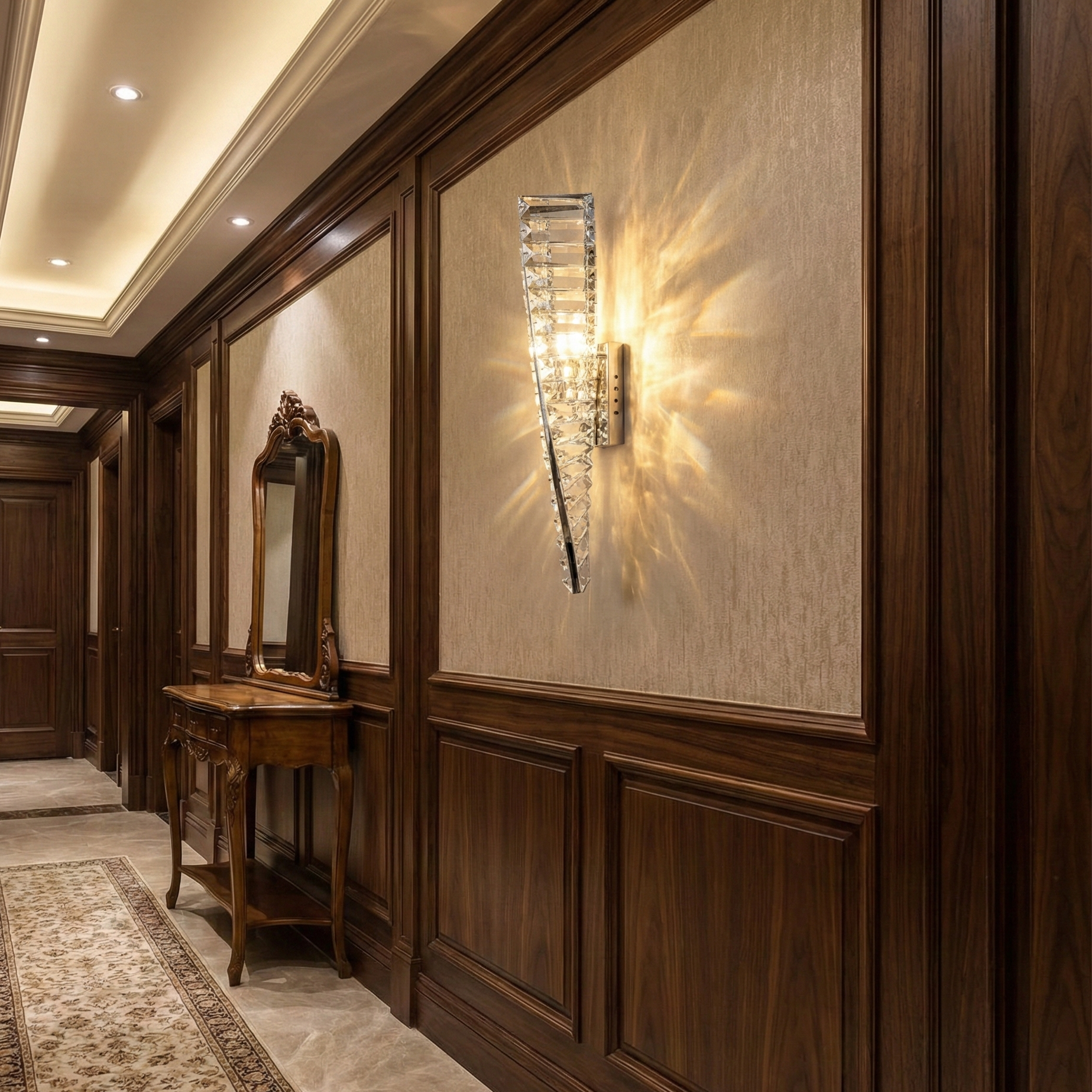 LED стенен аплик с кристали CIRQA Сребрист 50 cm