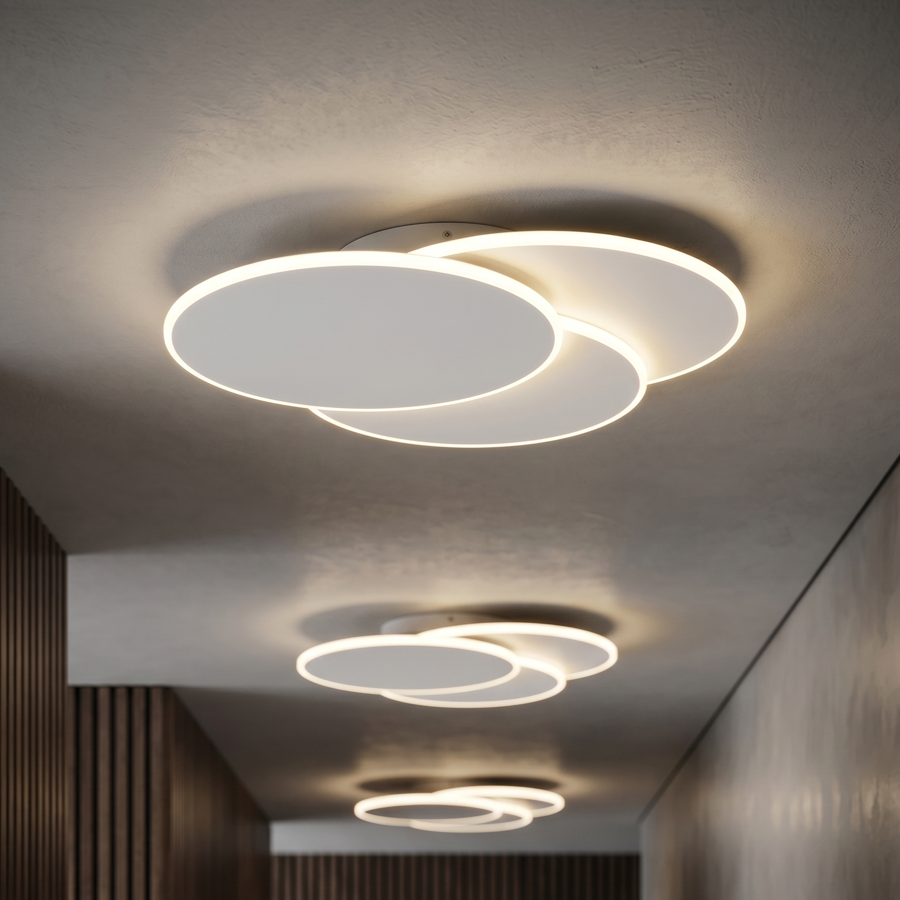 LED аплик 48W LOOPS бяла Еквивалент 200W