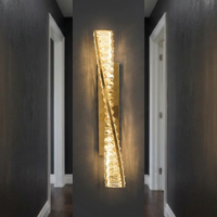 LED стенен аплик с кристали CIRQA Златист 50 cm
