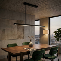 LED осветително тяло 36W висящо Elegant Office Black еквивалент 300W