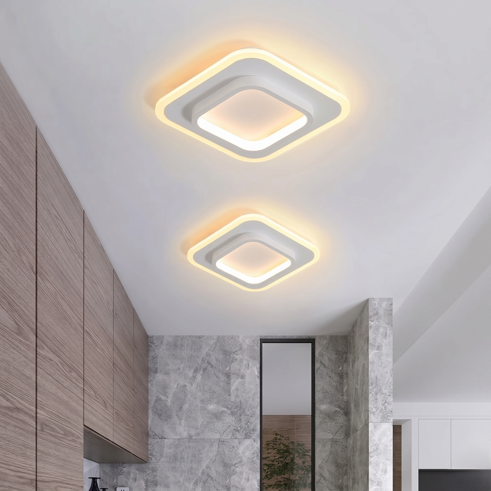 LED осветително тяло LOKI SQUARE Бяло Еквивалент 200W