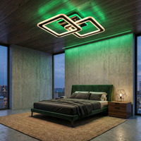 LED осветително тяло Two Square GRIDLINE Черно RGB – Еквивалент 500W, с дистанционно