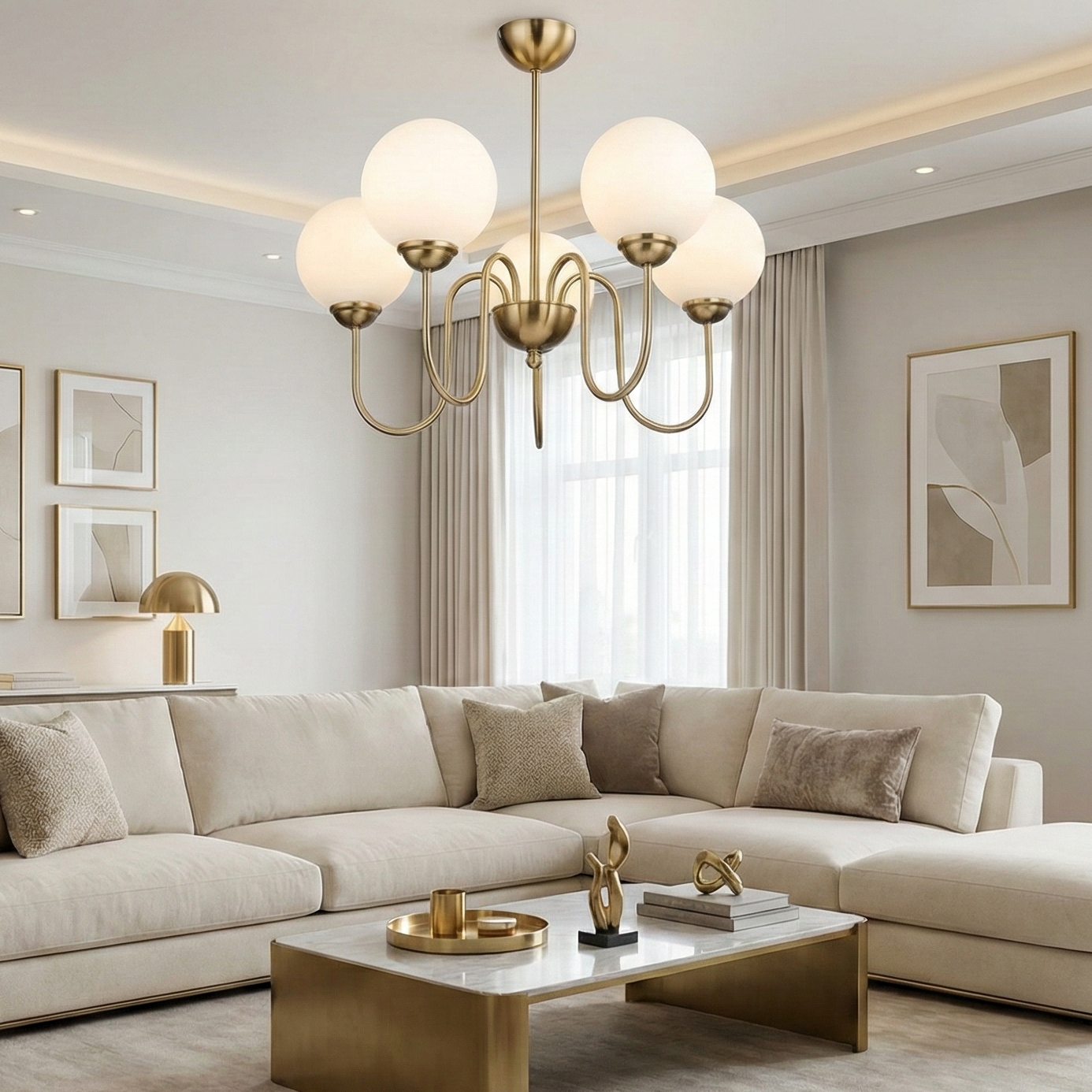Осветително тяло Абажур MAT GOLD 5XE27 Classique Taste DX2411-5
