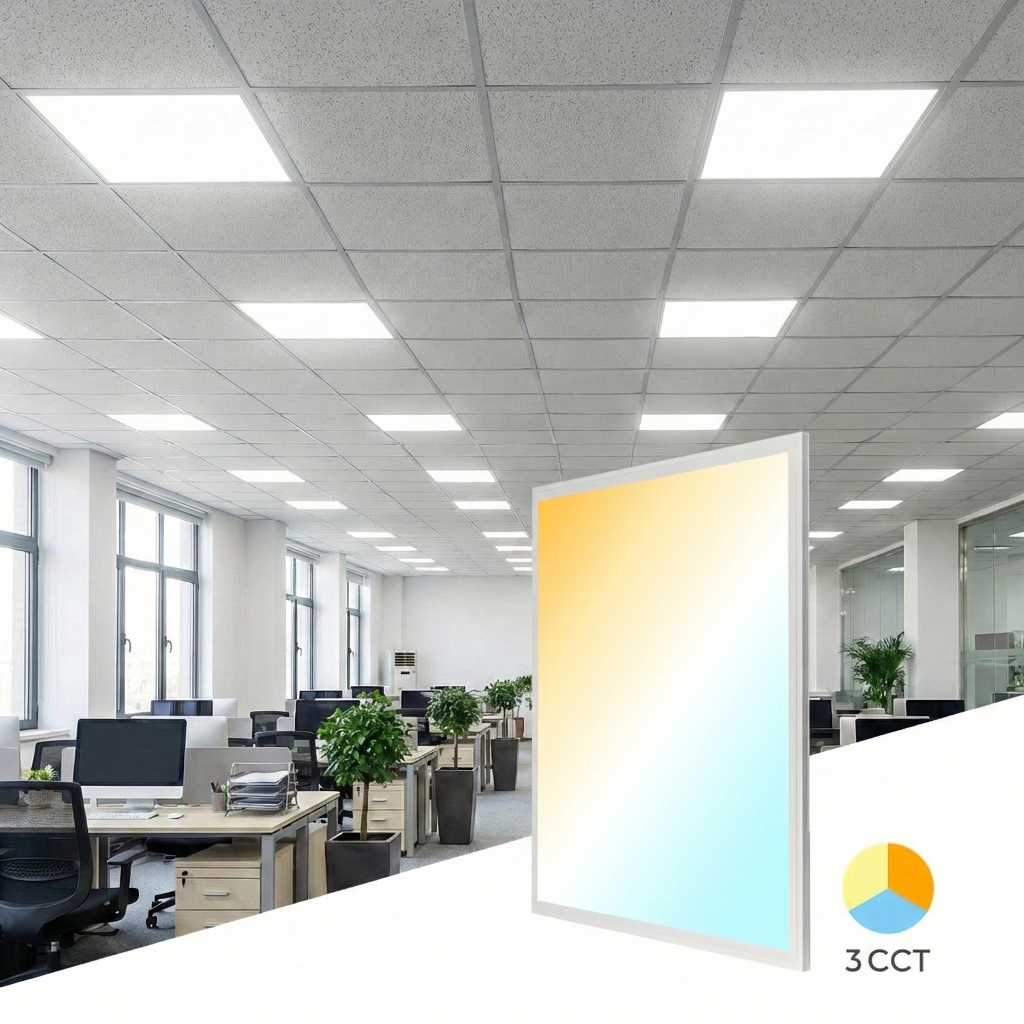 LED панел Slim за вграждане 60x60 см Бял 48W CCT
