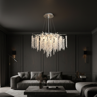 Кристален полилей LUXURY Silver Willow 60 cm