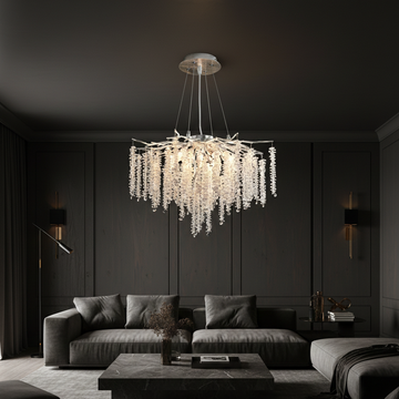 Кристален полилей LUXURY Silver Willow 60 cm