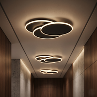 LED аплик 48W LOOPS Black еквивалент 200W