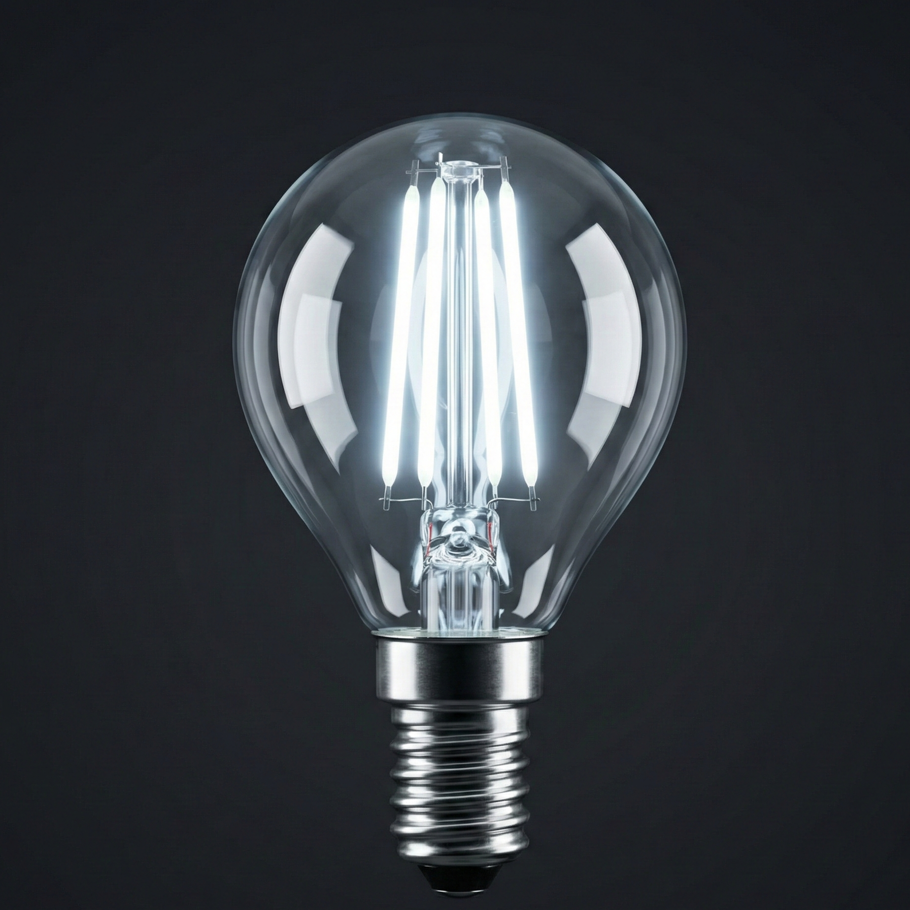 LED крушка E14 4W G45 прозрачна, филамент