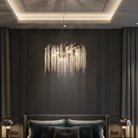 Кристален полилей LUXURY Silver Willow 46 cm