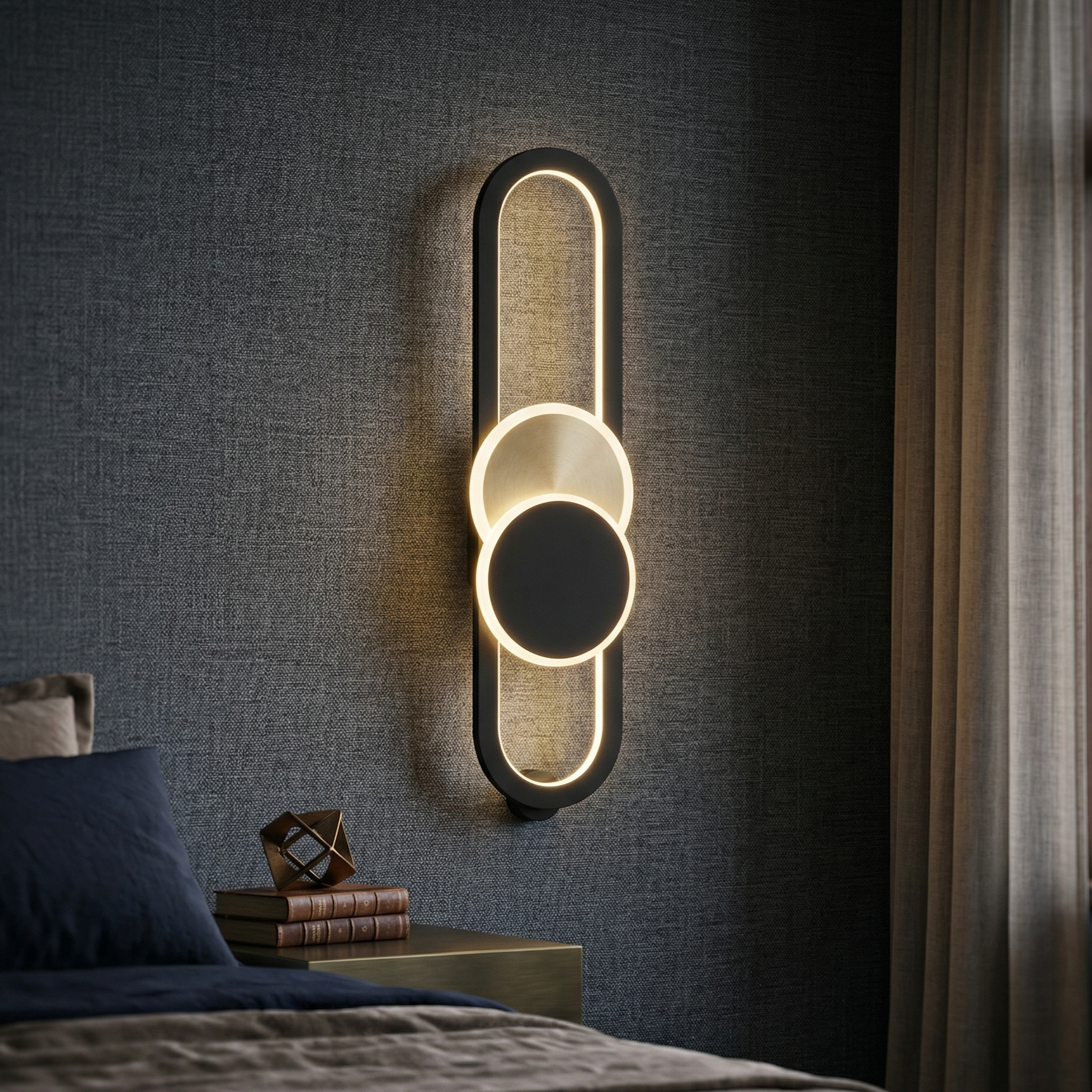 Аплик LED MOZZY 60cm Black Еквивалент 74W