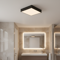 LED плафон Quadro Black Ultra-Slim 30см – 24W, еквивалент 250W, 3 цвята светлина, IP54
