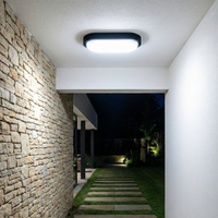 LED овален аплик BAT Черен 18W за външна употреба – еквивалент 150W