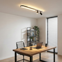 LED аплик със спотове 100 cm Бял + Черен – еквивалент 300W