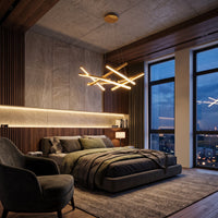 LED осветително тяло LINNES Gold с дистанционно, еквивалент на 500W