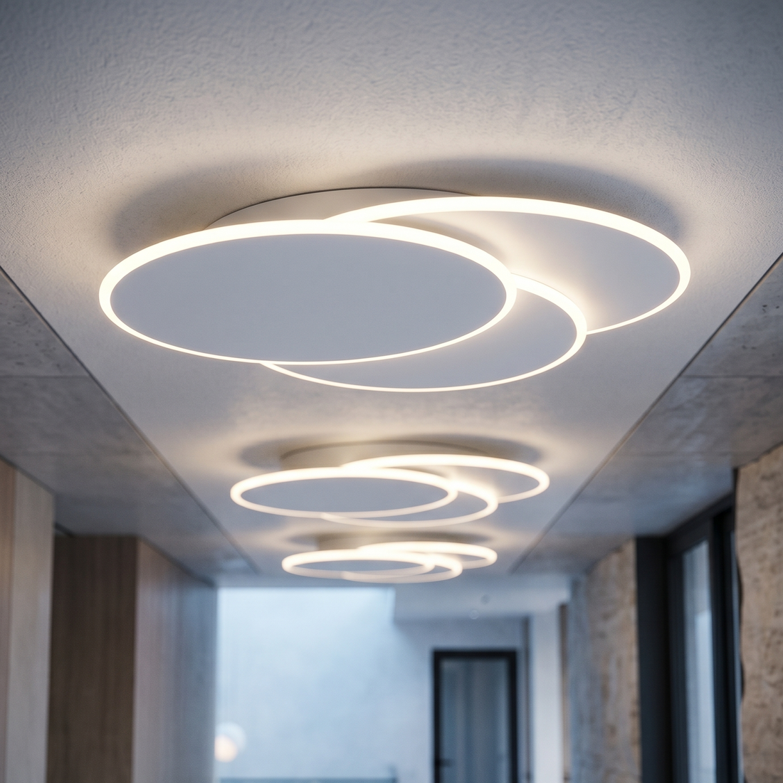 LED аплик 48W LOOPS бяла Еквивалент 200W