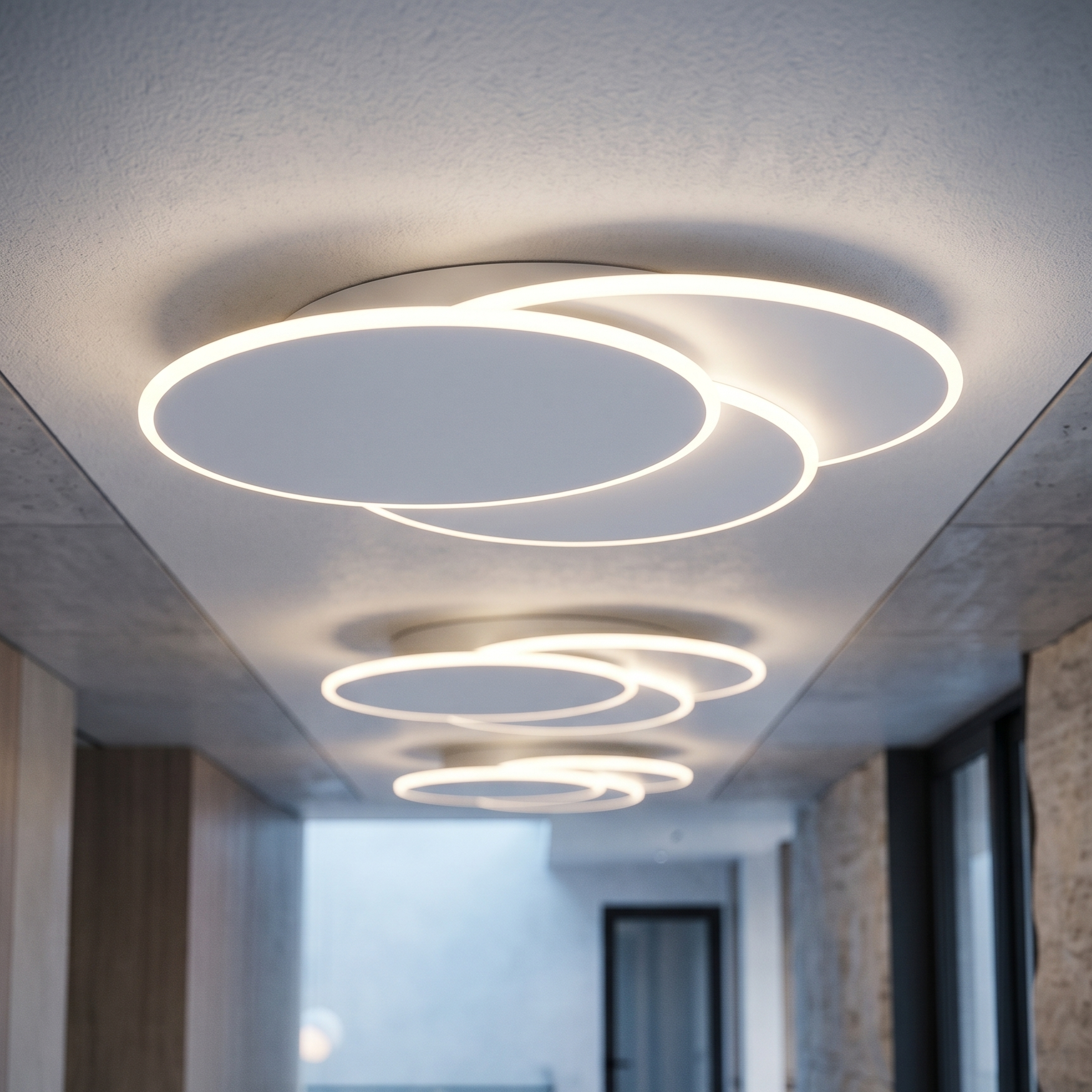 LED аплик 48W LOOPS бяла Еквивалент 200W