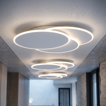 LED аплик 48W LOOPS бяла Еквивалент 200W