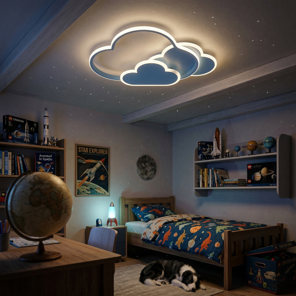 LED осветително тяло 86W NORISOR Blue с дистанционно, еквивалент 400W