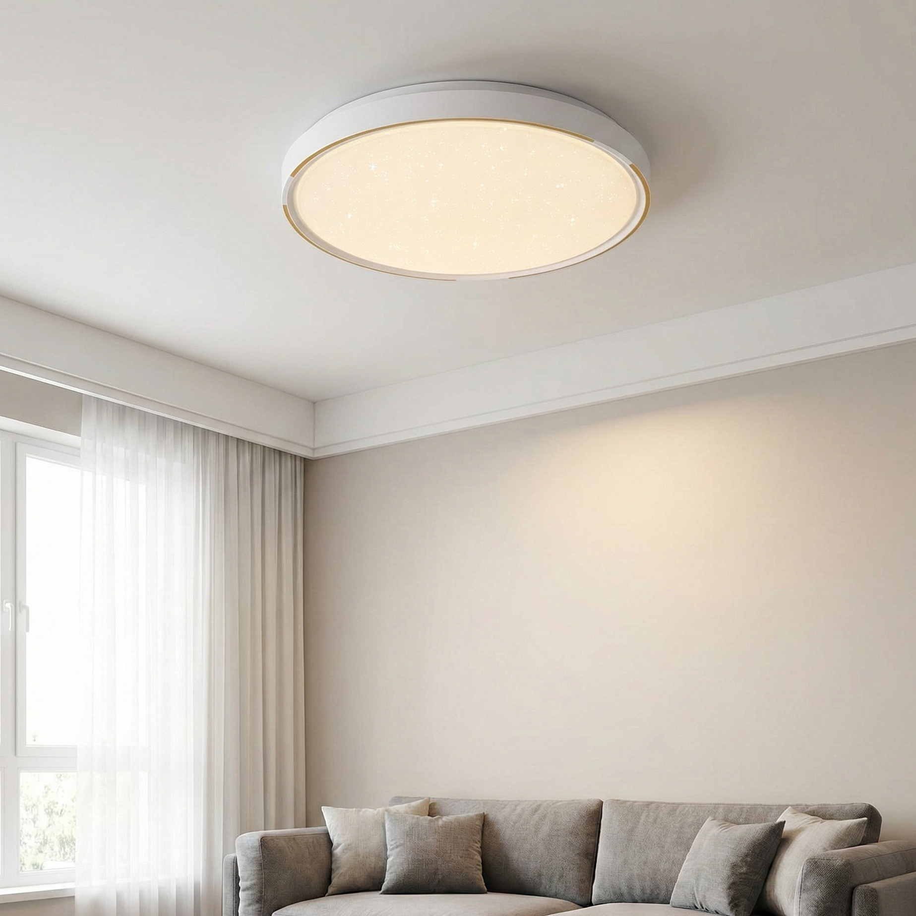 LED плафон 50CM GOLD ECLIPSE 36W Еквивалент 200W