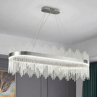 LED висящо осветително тяло CROWN Silver Crystal 80x30 см – еквивалент 600W