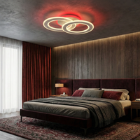 LED Осветително тяло Two Circle GRIDLINE Бяло RGB Еквивалент 400W с дистанционно