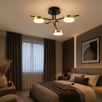 LED осветително тяло Kara Gold & Black – Топла светлина, еквивалент 200W
