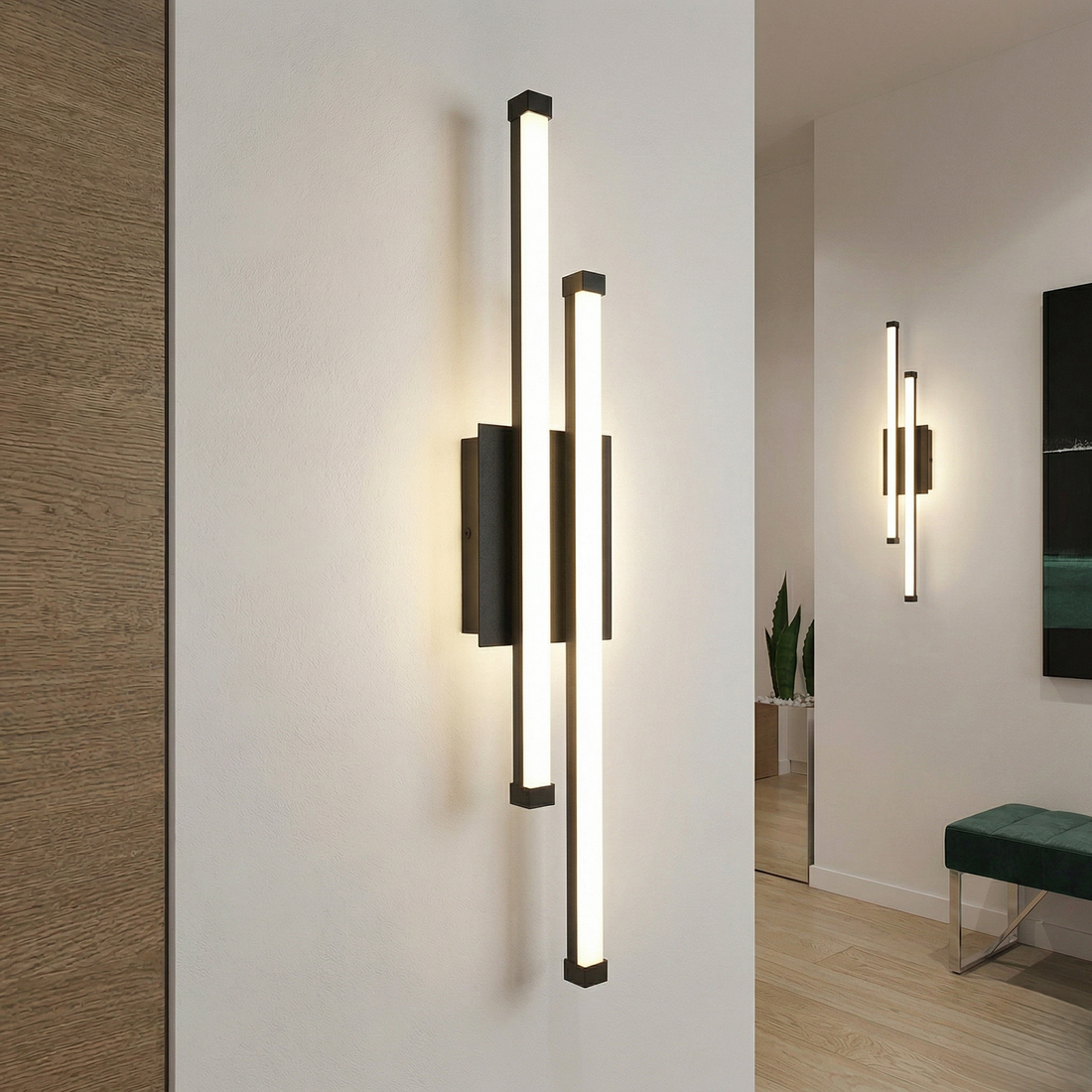 LED аплик LINNES Beauty Black 44W – еквивалент 200W