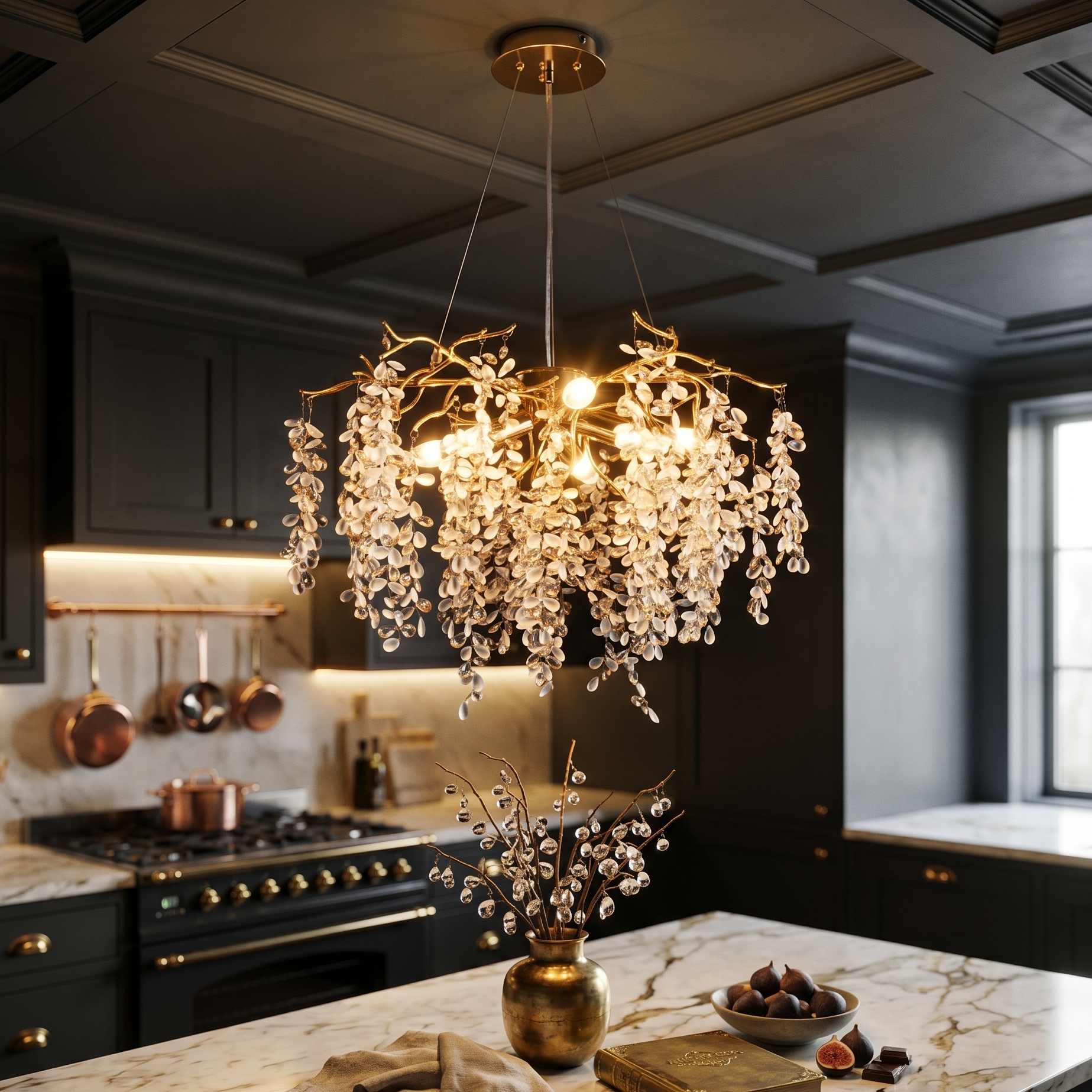 Полилей кристал LUXURY Golden Grapes 60CM