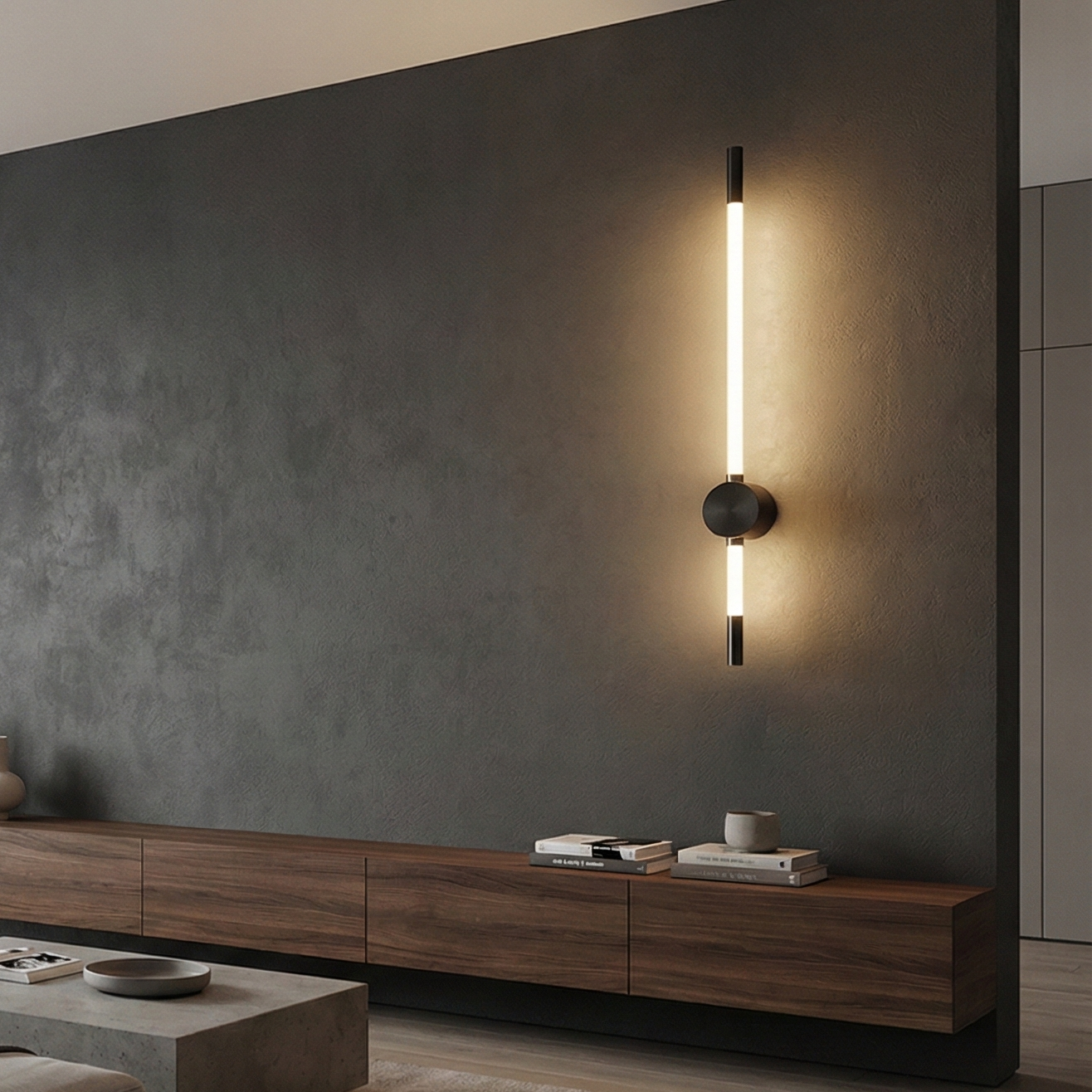 LED стенен аплик Black NOX LINE 10W 80 cm