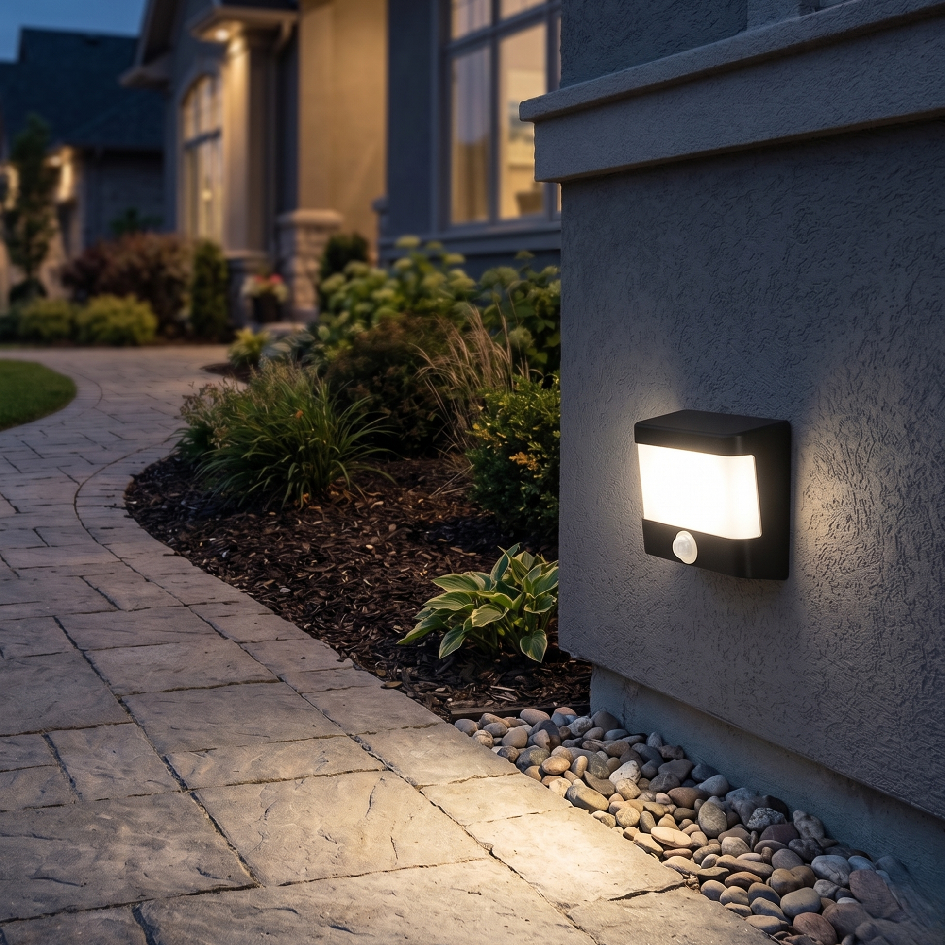 LED аплик за външен монтаж IP65 12W със сензор 7781