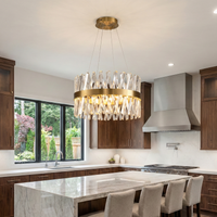 LED полилей Bijoux Gold Crystal с дистанционно управление 50CM