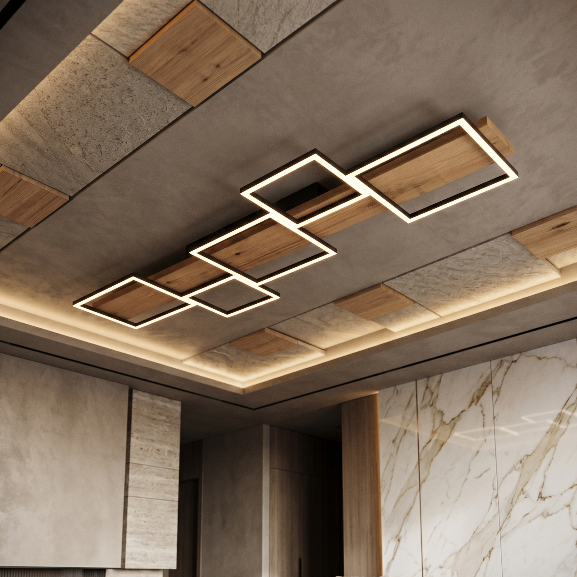 LED осветително тяло за повърхностен монтаж Wood HARPER