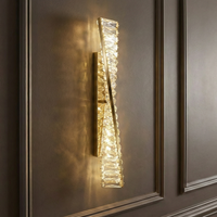 LED стенен аплик с кристали CIRQA Златист 50 cm