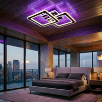 LED осветително тяло Two Square GRIDLINE Черно RGB – Еквивалент 500W, с дистанционно