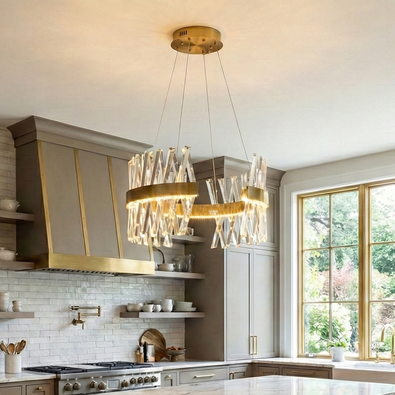 LED полилей Valdoria Gold Crystal с дистанционно управление 50CM