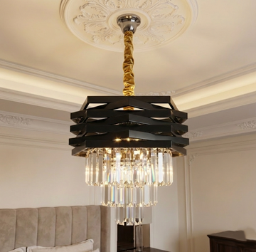 Кристален полилей Black MALVINA ⌀40CM