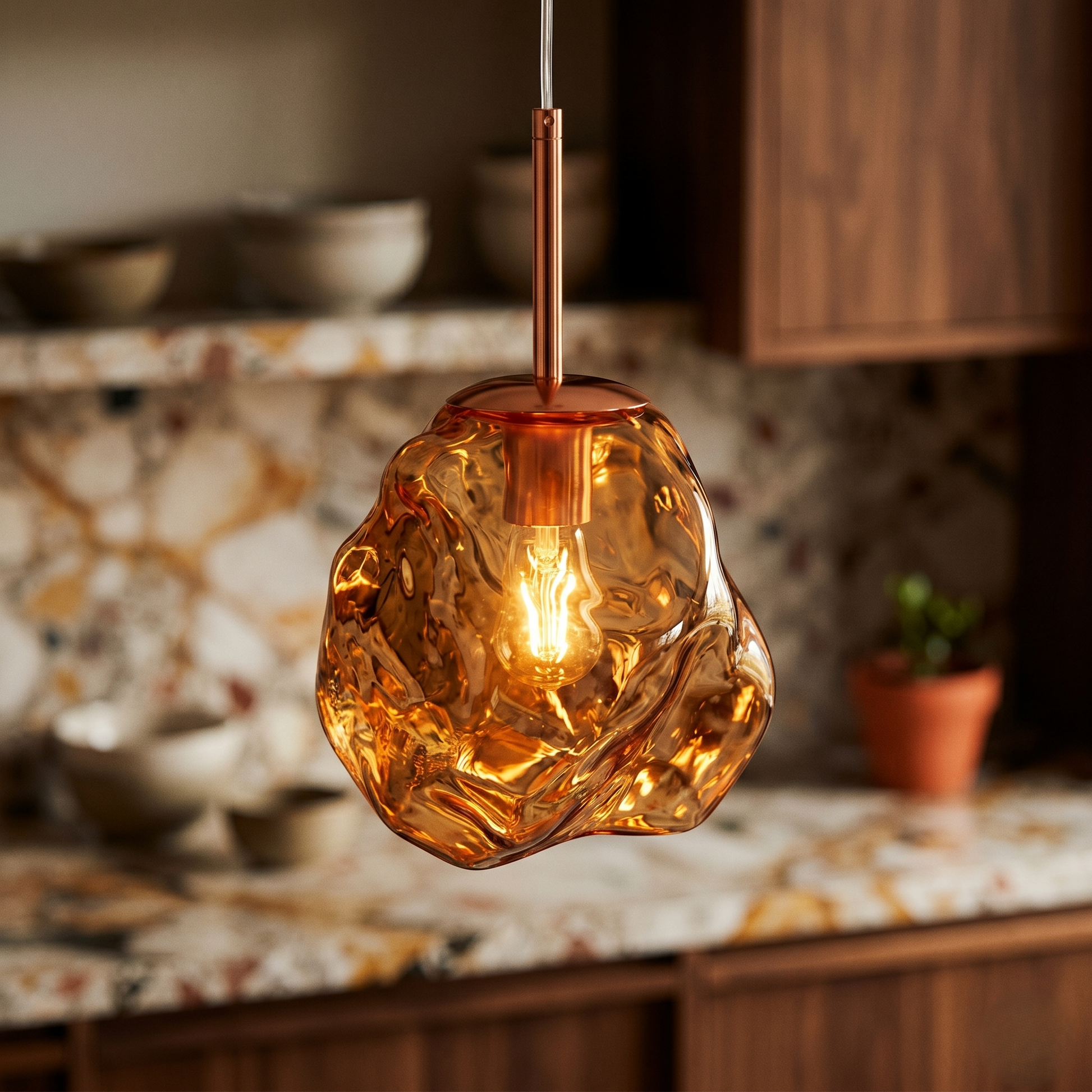 Пендел Luxury Rose Gold ZELERIS 1xE27